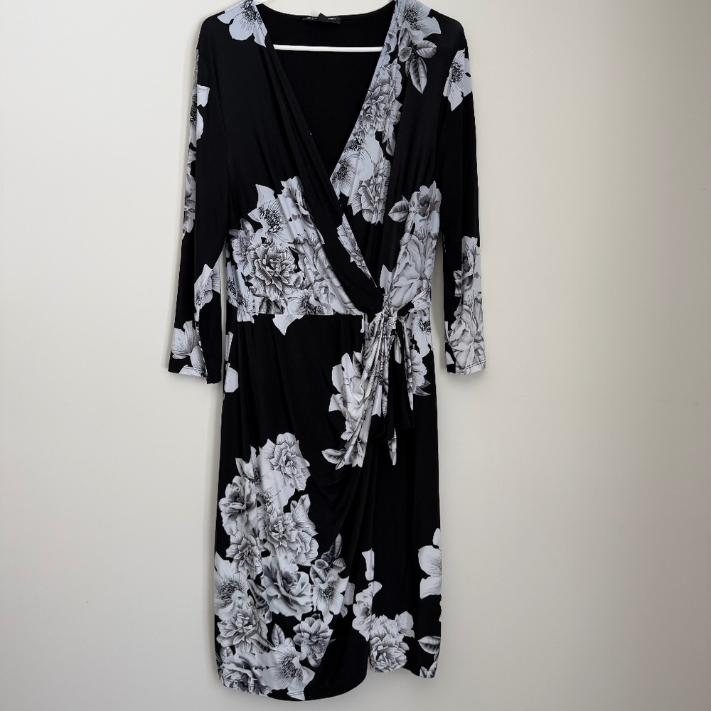 INC International Concepts Floral Wrap Dress – Size XL – Good Condition